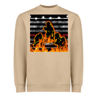 Mushroom american firefighters seamless pattern Heavyweight Sweatshirt - BundleAndBundleShop
