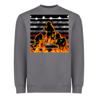 Storm american firefighters seamless pattern Heavyweight Sweatshirt - BundleAndBundleShop