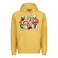 Antique Gold warm and cozy santa Premium Hoodie - FaDigitalArtStudio