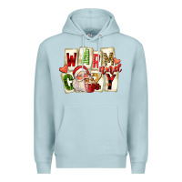 Blue Mist warm and cozy santa Premium Hoodie - FaDigitalArtStudio