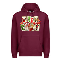 Burgundy warm and cozy santa Premium Hoodie - FaDigitalArtStudio