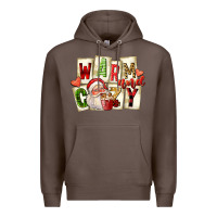 Coffee warm and cozy santa Premium Hoodie - FaDigitalArtStudio
