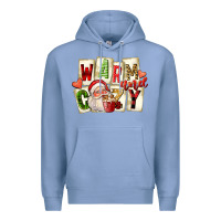 Colony Blue warm and cozy santa Premium Hoodie - FaDigitalArtStudio