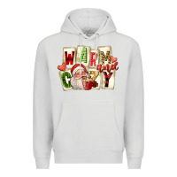 Dove Grey warm and cozy santa Premium Hoodie - FaDigitalArtStudio