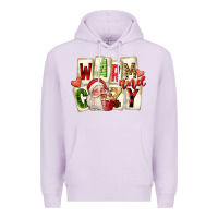 Lilac warm and cozy santa Premium Hoodie - FaDigitalArtStudio