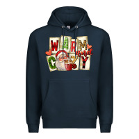 Navy warm and cozy santa Premium Hoodie - FaDigitalArtStudio