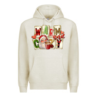 Oatmeal Heather warm and cozy santa Premium Hoodie - FaDigitalArtStudio