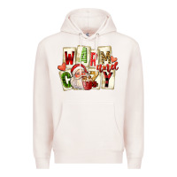 Pale Pink warm and cozy santa Premium Hoodie - FaDigitalArtStudio
