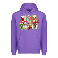 Purple warm and cozy santa Premium Hoodie - FaDigitalArtStudio