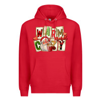 Red warm and cozy santa Premium Hoodie - FaDigitalArtStudio