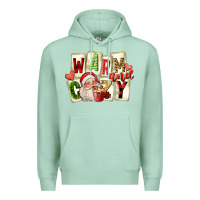 Seafoam warm and cozy santa Premium Hoodie - FaDigitalArtStudio