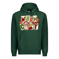 Sports Green warm and cozy santa Premium Hoodie - FaDigitalArtStudio