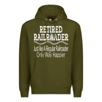 Army Green Mens Railroad Retirement Gifts For Men Premium Hoodie - minhPixels
