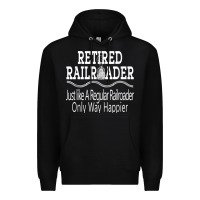 Black Mens Railroad Retirement Gifts For Men Premium Hoodie - minhPixels