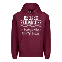 Burgundy Mens Railroad Retirement Gifts For Men Premium Hoodie - minhPixels