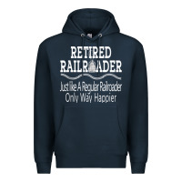 Navy Mens Railroad Retirement Gifts For Men Premium Hoodie - minhPixels