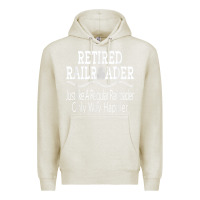 Oatmeal Heather Mens Railroad Retirement Gifts For Men Premium Hoodie - minhPixels