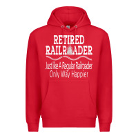 Red Mens Railroad Retirement Gifts For Men Premium Hoodie - minhPixels