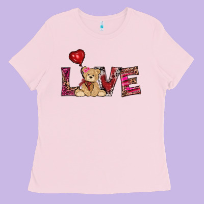 Valentine's Day Tedybear Love Ladies Tee Designed By Ranaportraitstore
