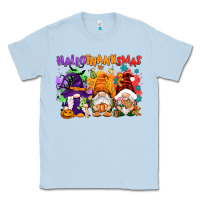 Dusty Blue Hallothanksmas gnomes Classic Tee - NancyCooperArtShop