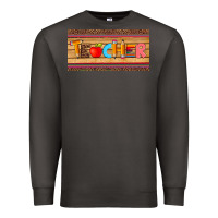 Teacher Pen Apple License Plate Template Premium Sweatshirt | Teevron