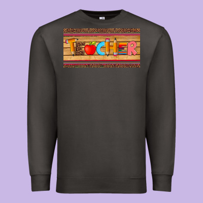 Teacher Pen Apple License Plate Template Premium Sweatshirt Designed By Artiststas