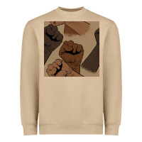 Mushroom melanin raised fist seamless pattern Heavyweight Sweatshirt - BundleAndBundleShop