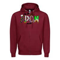 Burgundy adon Zipper Hoodie - CowhideDigitalArt