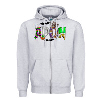 Heather Grey adon Zipper Hoodie - CowhideDigitalArt