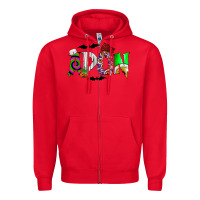 Red adon Zipper Hoodie - CowhideDigitalArt