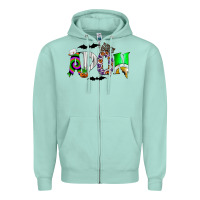 Seafoam adon Zipper Hoodie - CowhideDigitalArt