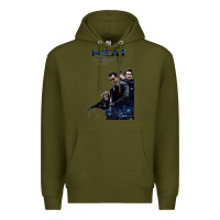 Army Green heat movie heat movie heat movie heat movie heat movie heat movie heat Premium Hoodie - minhPixels
