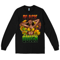 Black Black queen afro Long Sleeve Tee - HowdyJamesFarm