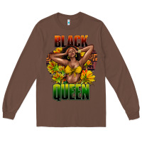 Chestnut Black queen afro Long Sleeve Tee - HowdyJamesFarm