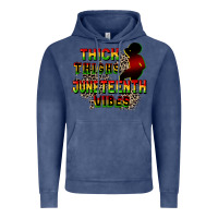 Vintage Denim thick thighs juneteenth vibes cowgirl Vintage Hoodie - CowGirlArtShop
