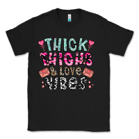 Black Thick Thighs And Love Vibes Classic Tee - CowhideDigitalArt