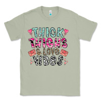 Matcha Thick Thighs And Love Vibes Classic Tee - CowhideDigitalArt