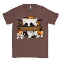 Chestnut Personalized Halloween Ghost Cat Classic Tee - texasbilliewilder
