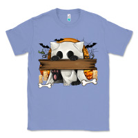 Colony Blue Personalized Halloween Ghost Cat Classic Tee - texasbilliewilder