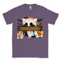 Lavender Personalized Halloween Ghost Cat Classic Tee - texasbilliewilder