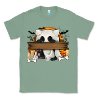 Sage Personalized Halloween Ghost Cat Classic Tee - texasbilliewilder