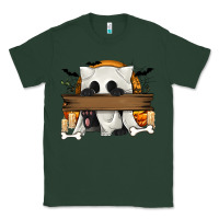 Sports Green Personalized Halloween Ghost Cat Classic Tee - texasbilliewilder