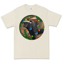 Bone Black Angus Bull with Christmas Lights Premium Tee - RanaPortraitStore