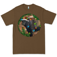 Cacao Black Angus Bull with Christmas Lights Premium Tee - RanaPortraitStore