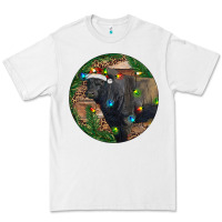 White Black Angus Bull with Christmas Lights Premium Tee - RanaPortraitStore
