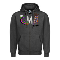 Charcoal Heather cma Zipper Hoodie - CowhideDigitalArt