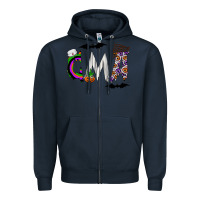 Navy cma Zipper Hoodie - CowhideDigitalArt