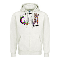 Oatmeal Heather cma Zipper Hoodie - CowhideDigitalArt