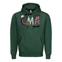 Sports Green cma Zipper Hoodie - CowhideDigitalArt
