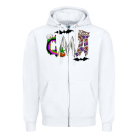 White cma Zipper Hoodie - CowhideDigitalArt